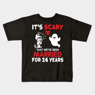 Ghost And Death Couple Husband Wife It's Scary That We've Been Married For 26 Years Since 1994 Kids T-Shirt